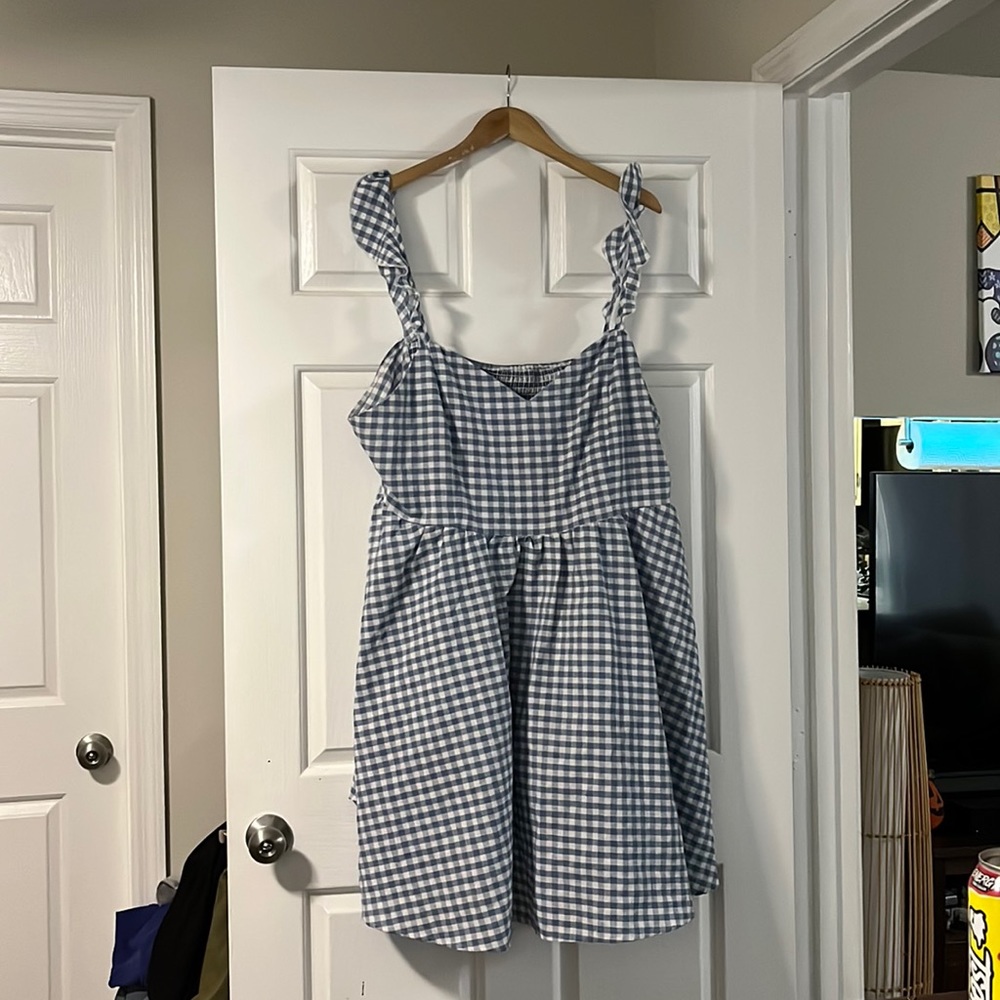Blue plaid dress!!